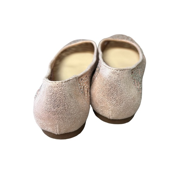 Alex Marie Altana Rose Gold Metallic Laser Cut Flats with Rhinestones Size 7.5 - Picture 4 of 11
